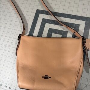 Coach Peach Leather Shoulder Bag
